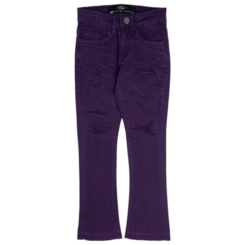 Kids Jordan Craig Martin Stacked Tribeca Twill Pants (Purple) JTF956RK