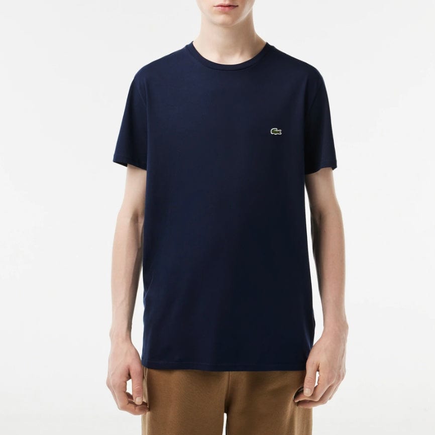 Lacoste Crew Neck Pima Cotton Jersey T Shirt (Navy) TH6709-51