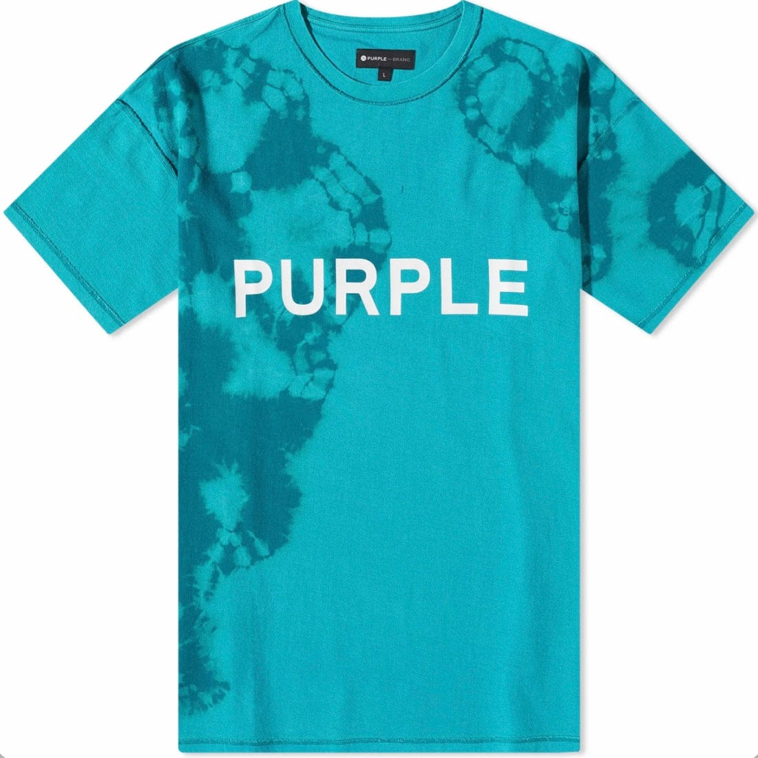 Purple Brand Inside Out Fanfare Core Textured Jersey Tee (Green Tie Dye)