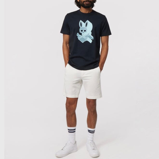 Psycho Bunny Dayton Graphic Tee (Navy) B6U232Y1PC