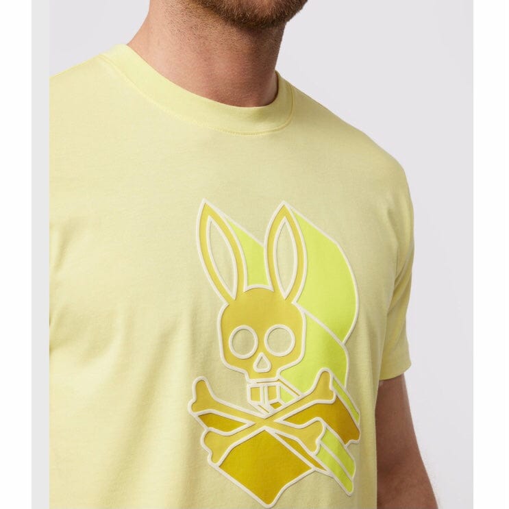 Psycho Bunny Dayton Graphic Tee (Yellow Iris) B6U232Y1PC