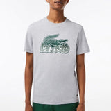 Lacoste Cotton Jersey Print T Shirt (Grey Chine) TH5070-51