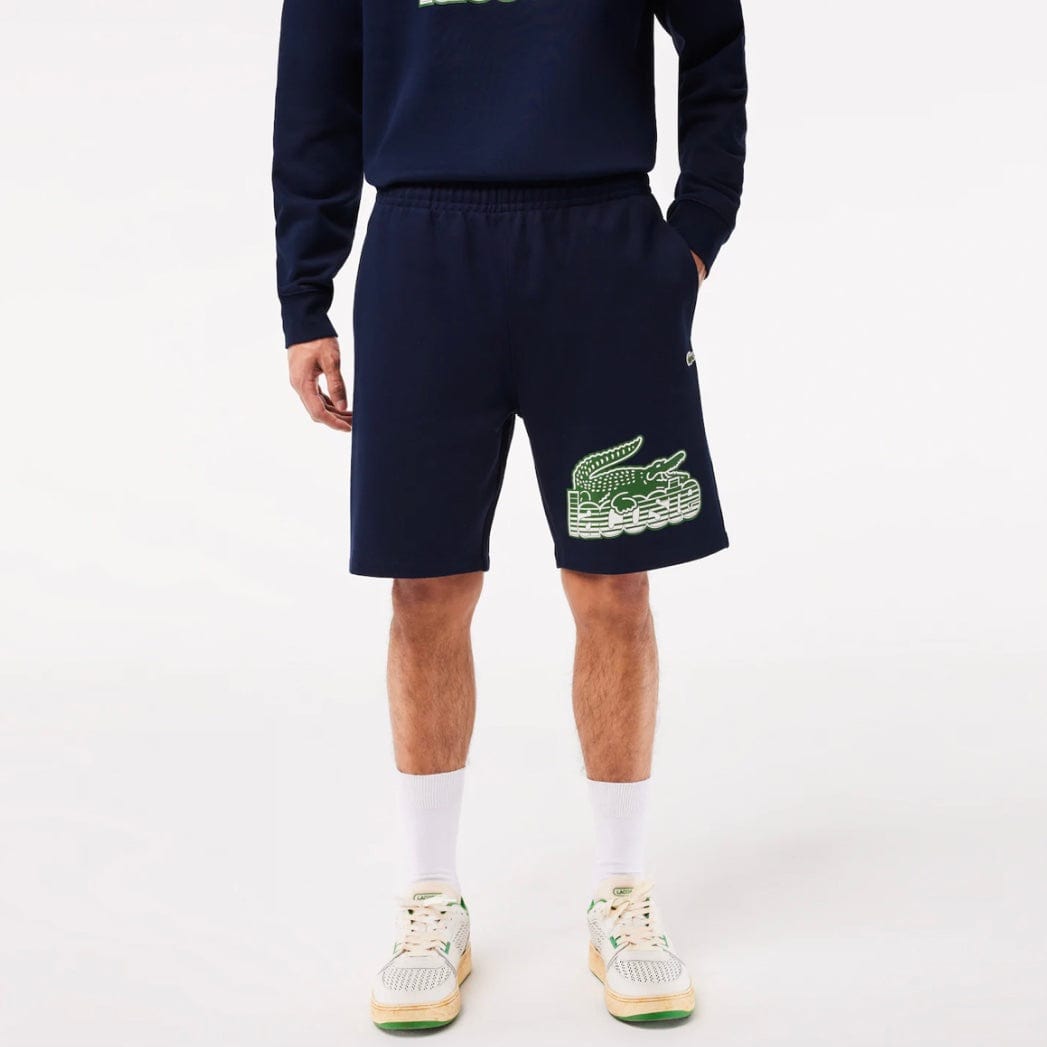 Lacoste Unbrushed Cotton Fleece Short (Navy Blue) GH5086-51