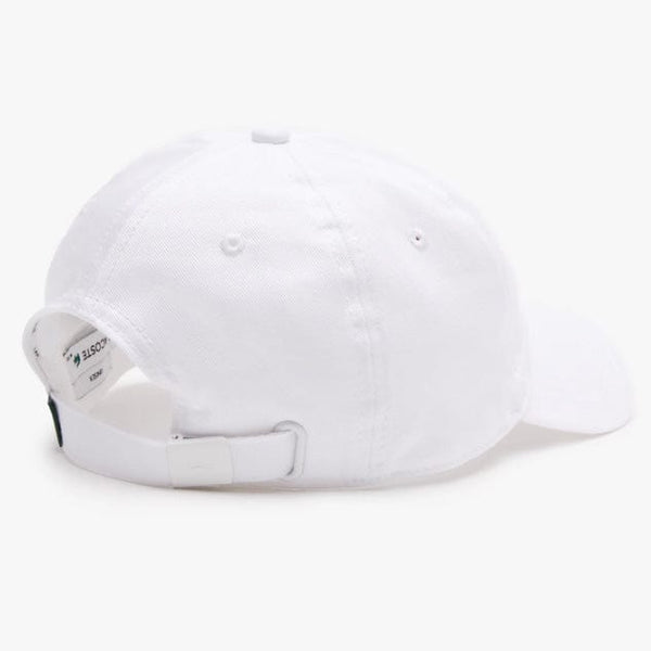 Lacoste Unisex Adjustable Organic Cotton Twill Cap (White) RK9871-51