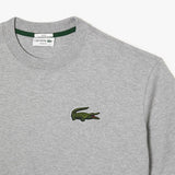 Lacoste Loose Fit Large Crocodile Organic Cotton T Shirt (Grey Chine) TH0062-51