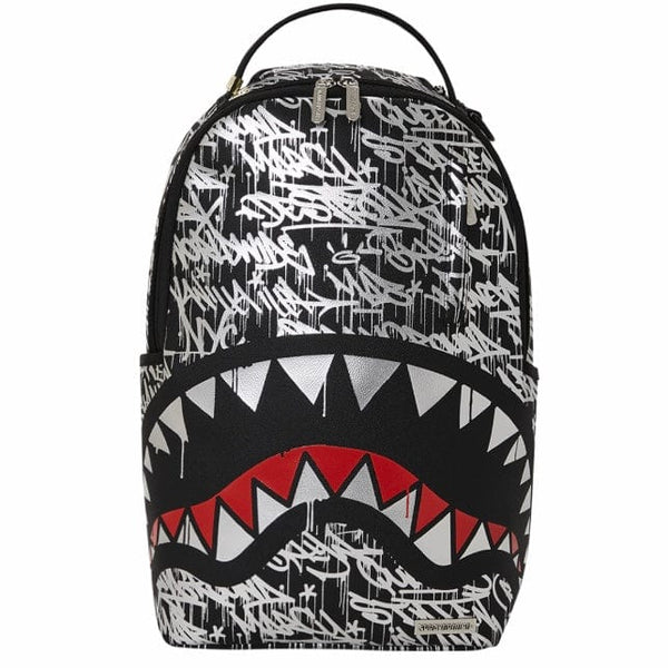 Sprayground Henney Sip Lock Shark Teeth Rucksack Unisex Backpacks, Color:  Brown/Black2 