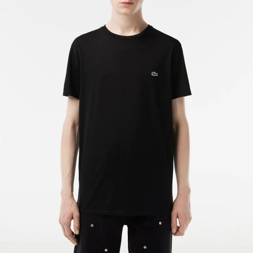 Lacoste Crew Neck Pima Cotton Jersey T Shirt (Black) TH6709-51