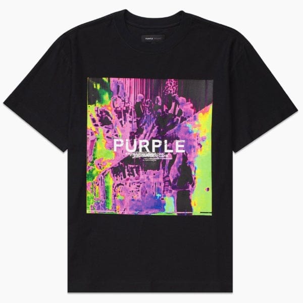 Purple Brand Playback Black Beauty Textured Jersey SS Tee (Black)