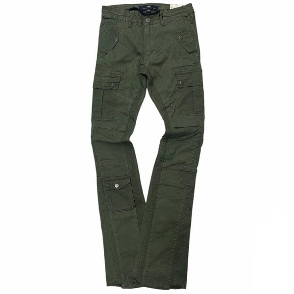 Jordan Craig Sean Stacked Flare Flight Cargo Pants (Rifle Green