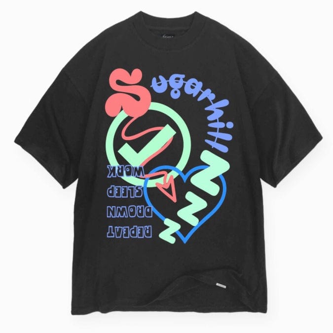 Sugar Hill Repeat T Shirt (Black) SH23-SUM2-03