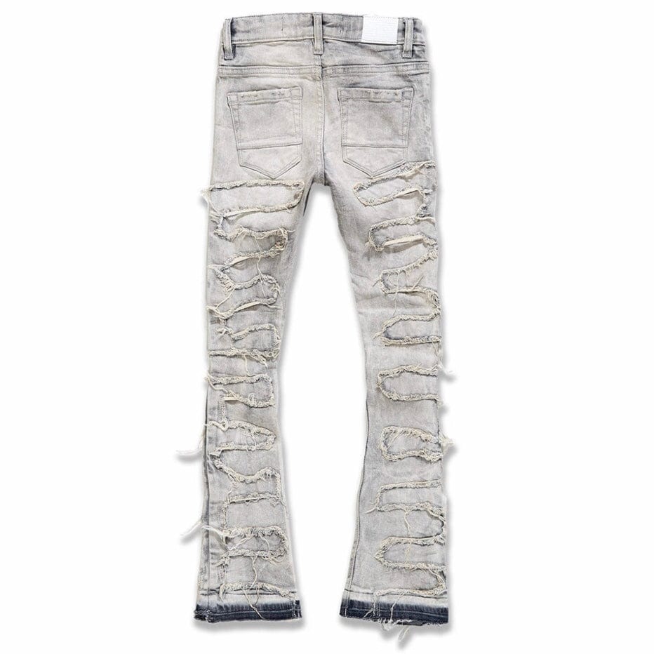 Kids Jordan Craig Stacked Python Denim (Bone White) JTF1130K