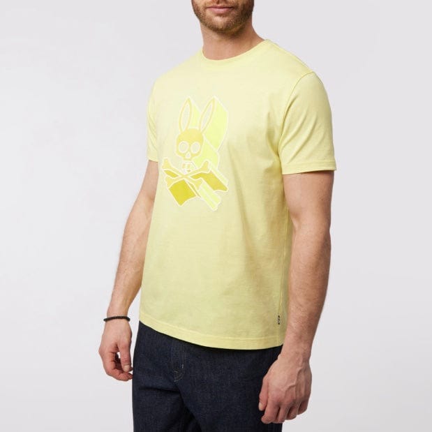 Psycho Bunny Dayton Graphic Tee (Yellow Iris) B6U232Y1PC