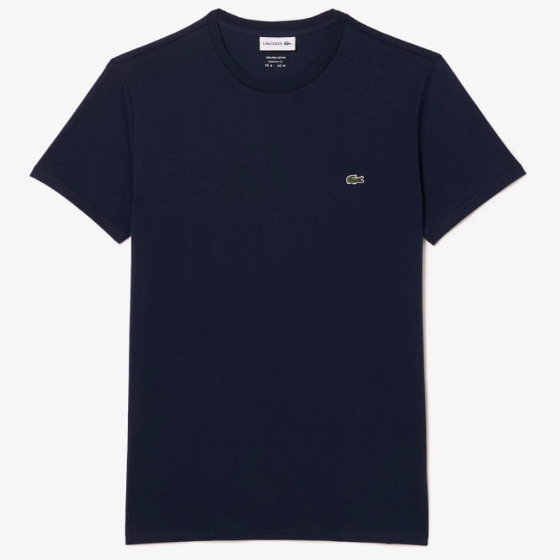 Lacoste Crew Neck Pima Cotton Jersey T Shirt (Navy) TH6709-51