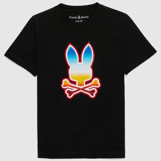 Kids Psycho Bunny Guy Graphic Tee (Black) B0U107Y1PC