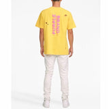 Purple Brand Distressed Dandelion Stacked Heavy Jersey SS Tee (Yellow)