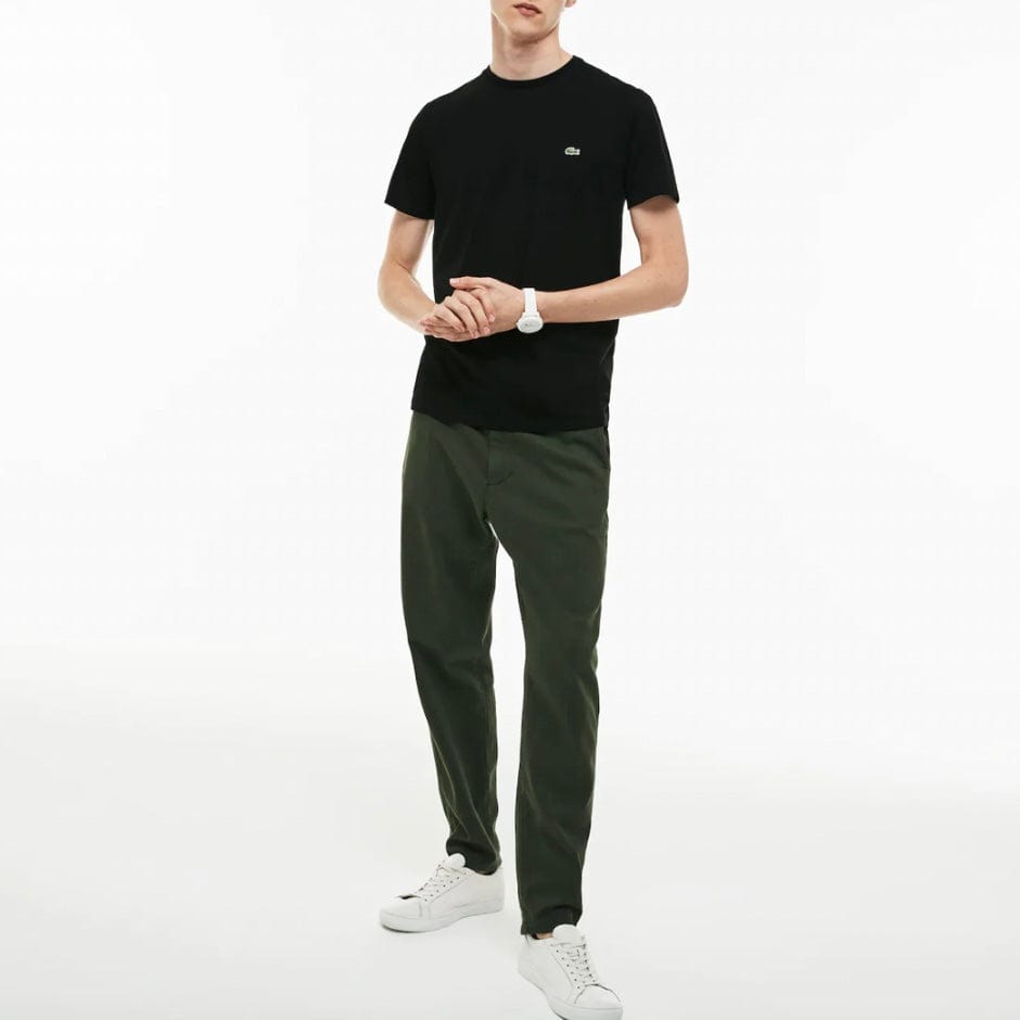 Lacoste Crew Neck Pima Cotton Jersey T Shirt (Black) TH6709-51