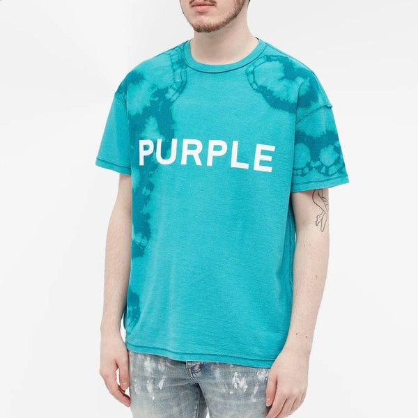 Purple Brand Inside Out Fanfare Core Textured Jersey Tee (Green Tie Dye)
