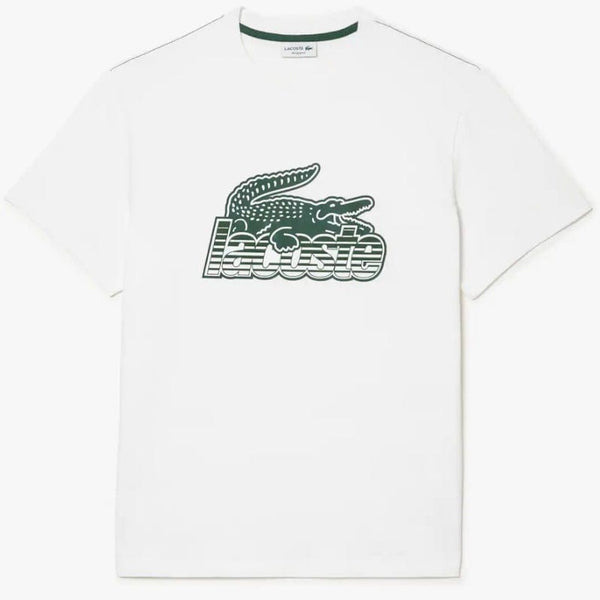 Lacoste Cotton Jersey Print T Shirt (White) TH5070-51