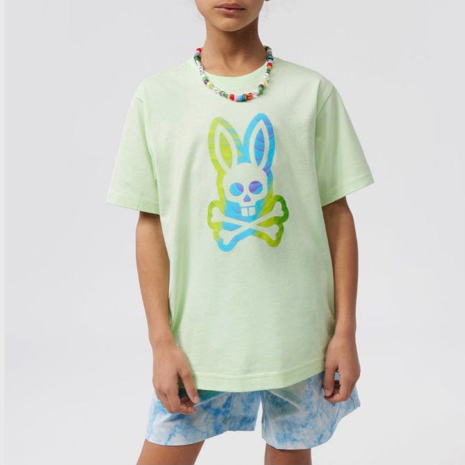 Kids Psycho Bunny Montgomery Graphic Tee (Patina Green) B0U948Y1PC