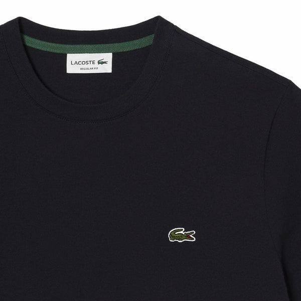 Lacoste Front Logo T Shirt (Navy Blue/Grey Chine) TH8372-51