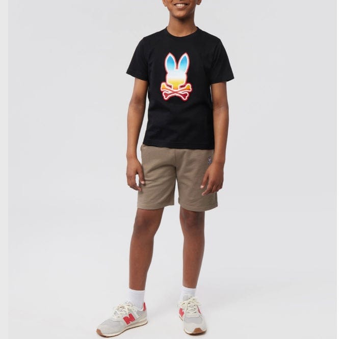 Kids Psycho Bunny Guy Graphic Tee (Black) B0U107Y1PC