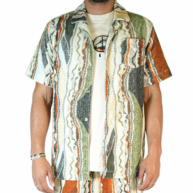 Coogi Taos Terry Short Sleeved Shirt (Multi Neutral) CG-KT-018