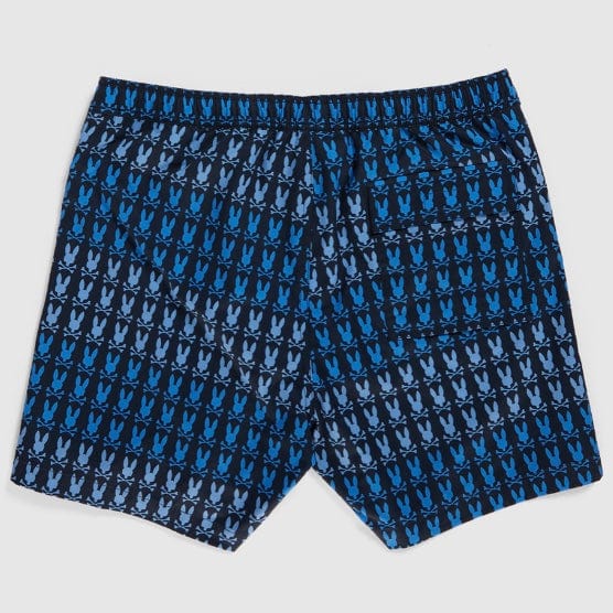 Psycho Bunny Barker All Over Print Swim Trunk (Navy) B6W151Y1PO