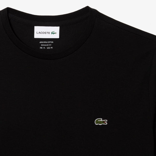 Lacoste Crew Neck Pima Cotton Jersey T Shirt (Black) TH6709-51