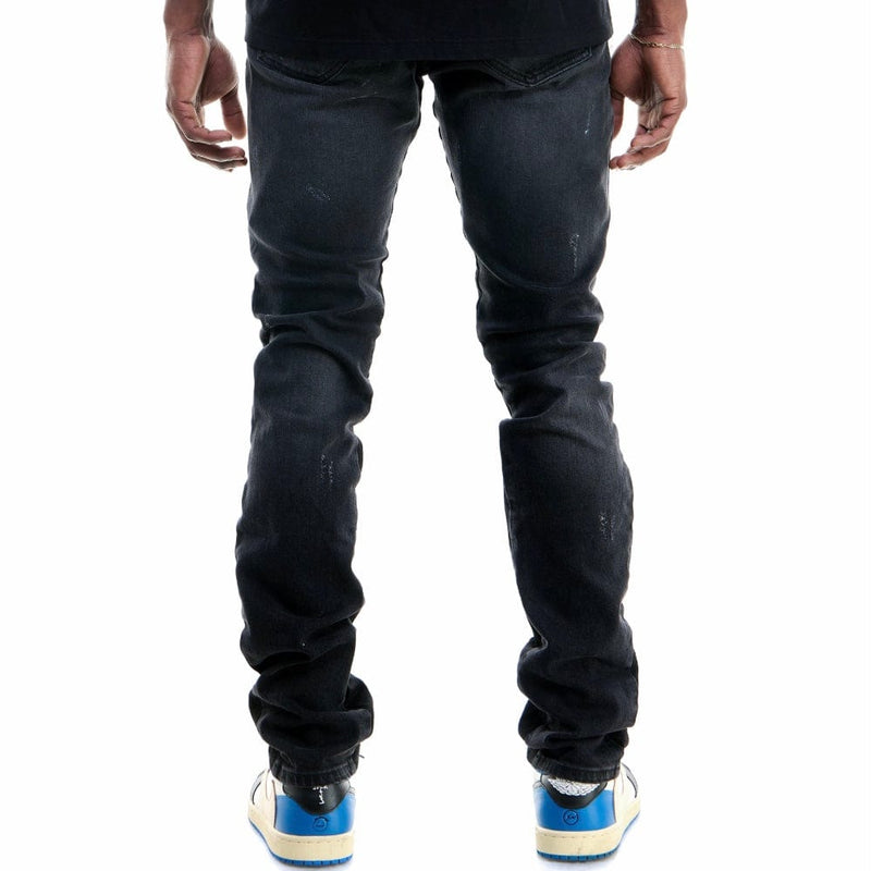 Kdnk Stacked Puz Panelled Skinny Jeans (Black) KND4567-BLK