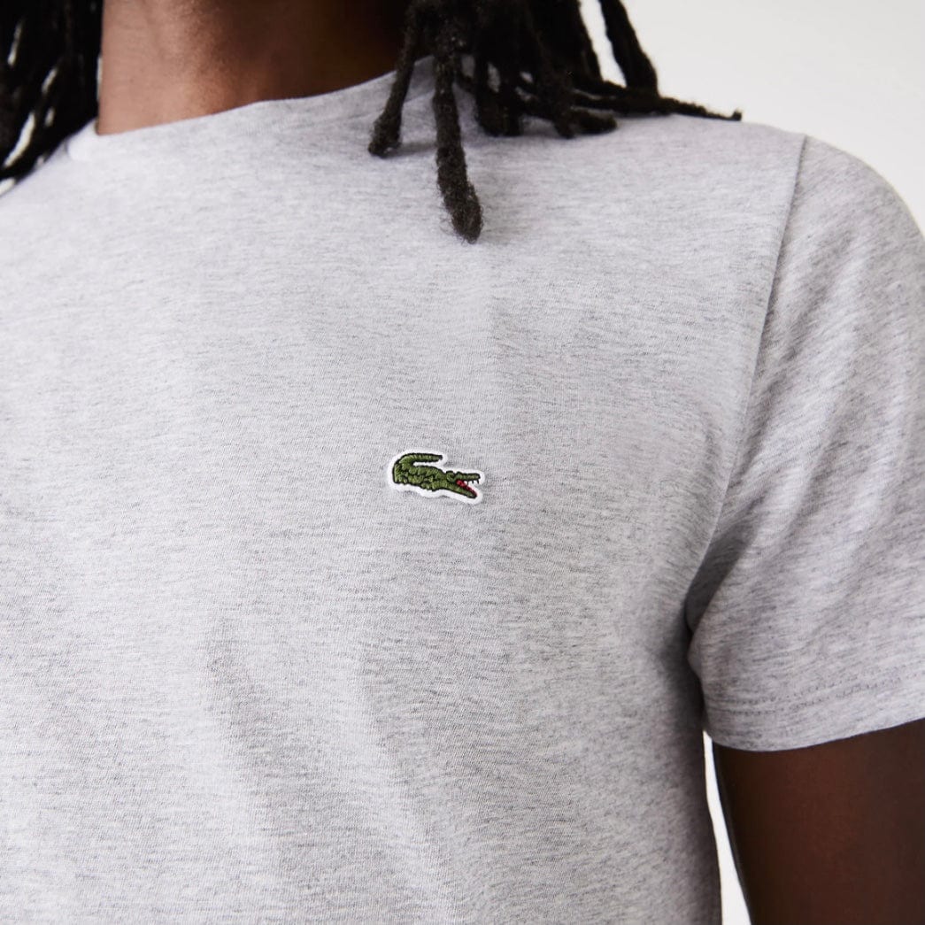 Lacoste Crew Neck Pima Cotton Jersey T Shirt (Grey Chine) TH6709-51