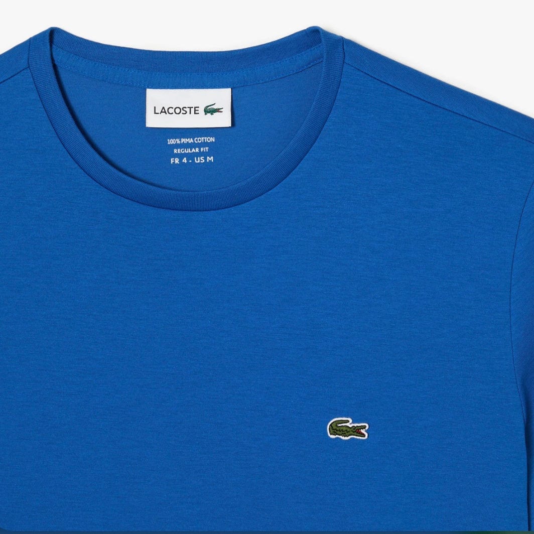 Lacoste Crew Neck Pima Cotton Jersey T Shirt (Royal Blue) TH6709-51