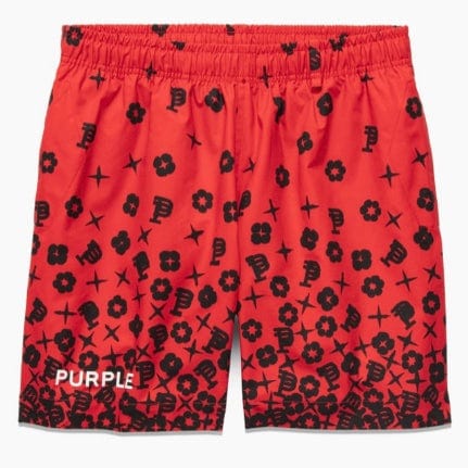 Purple Brand Scattered Monogram High Risk Red All Round Short (Red)