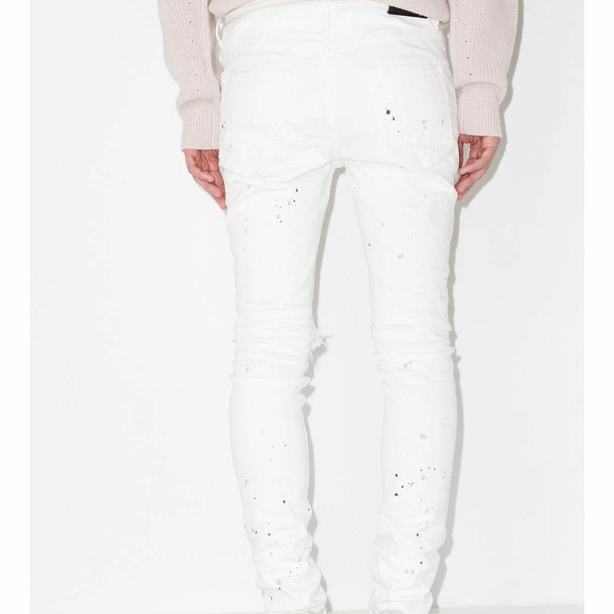 Purple Brand Paint Blowout Optic White Jean (White) P001-OWPB122