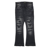Kids Jordan Craig Stacked With Shreds Jeans (Industrial Black) JTF206K