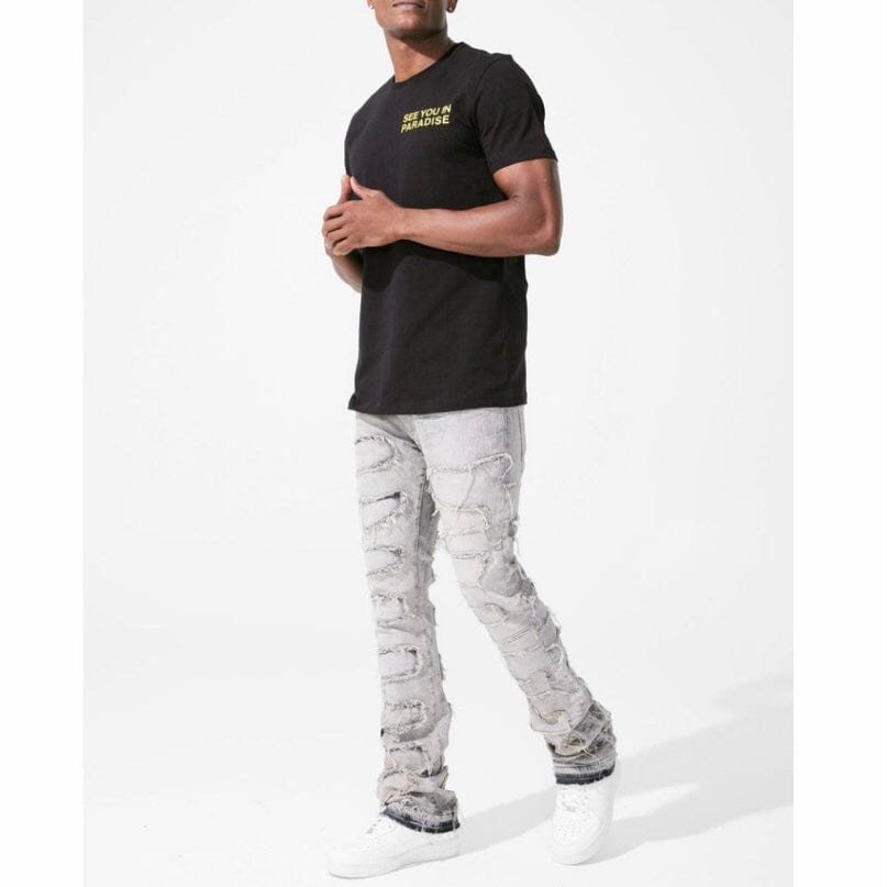 Jordan Craig Martin Stacked Python Denim (Bone White) JTF1130