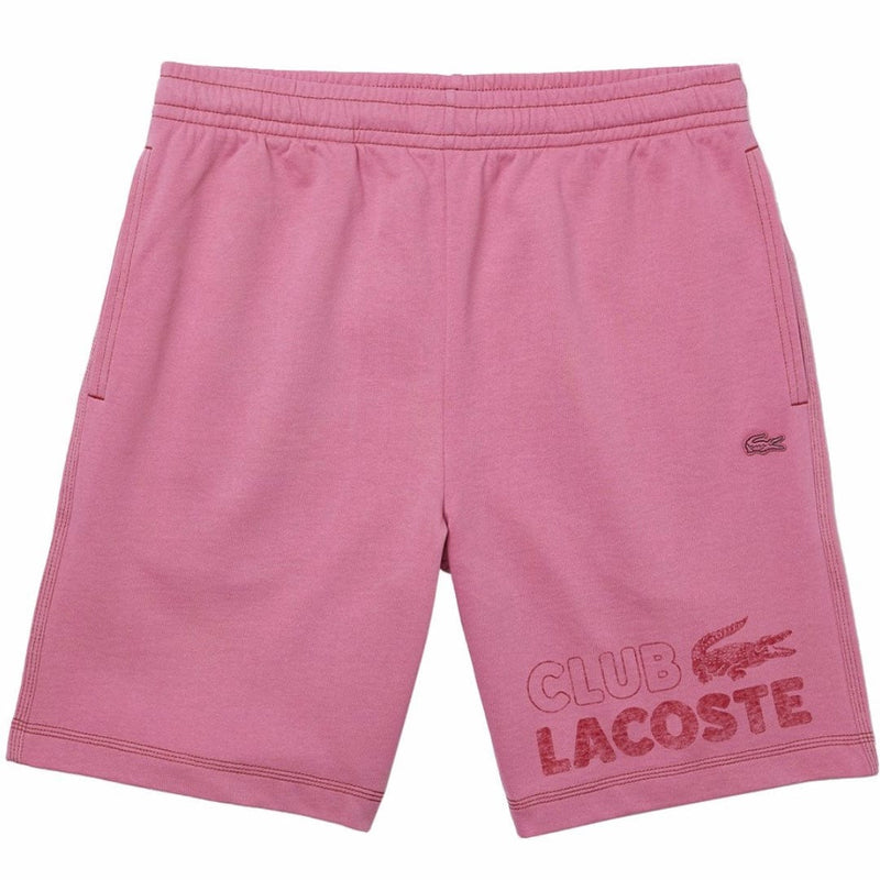 Lacoste Embossed Drawcord French Terry Club Short (Pink) GH5638-51