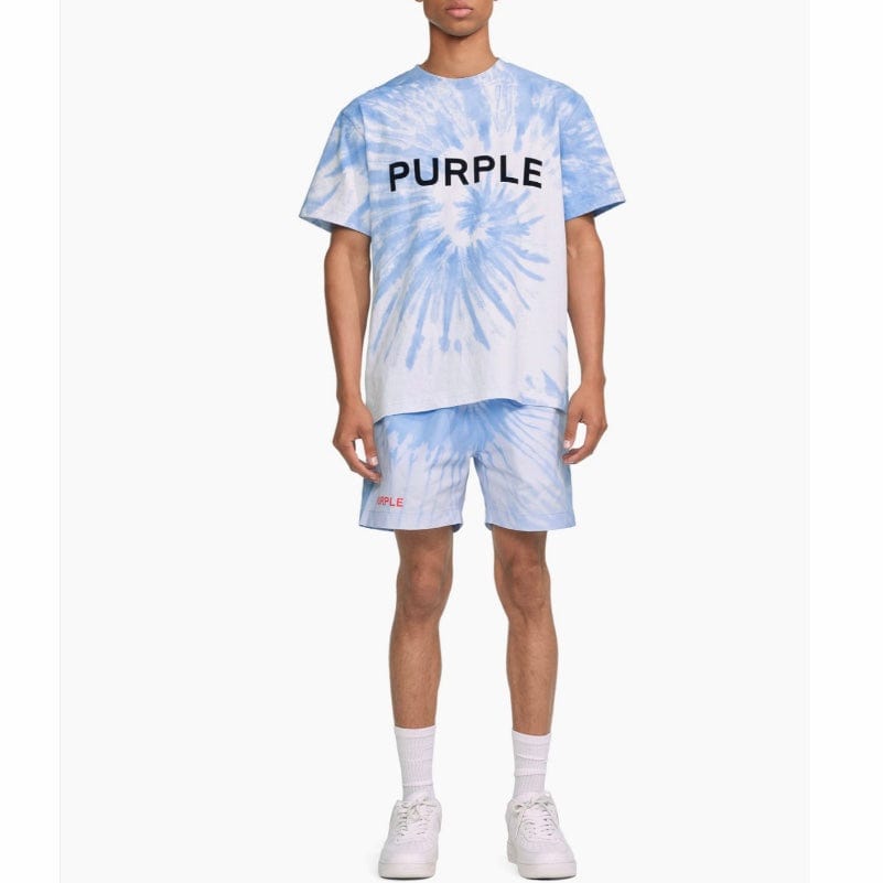 Purple Brand Core Tie Dyed Placid Blue Heavy Jersey SS Tee (Placid Blue)