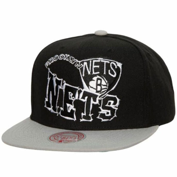 Mitchell & Ness NBA Brooklyn Nets Crooked Path Snapback (Black)
