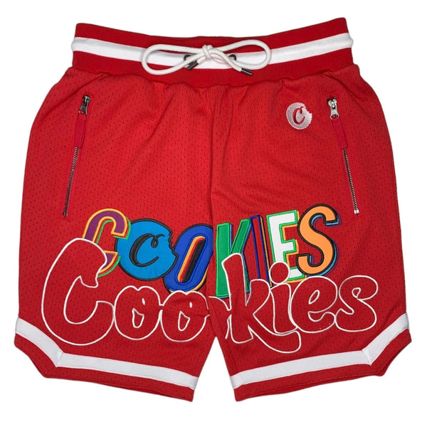 Cookies On The Block Athletic Mesh Short (Red) CM232BKS01