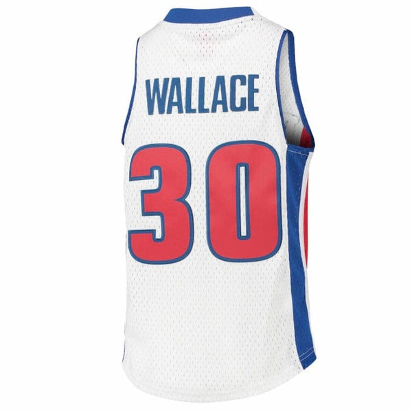 Boys Mitchell & Ness Nba Detroit Pistons Wallace Rasheed Jersey (White)