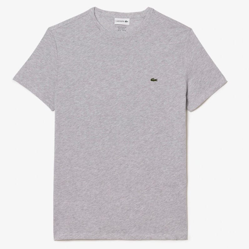 Lacoste Crew Neck Pima Cotton Jersey T Shirt (Grey Chine) TH6709-51