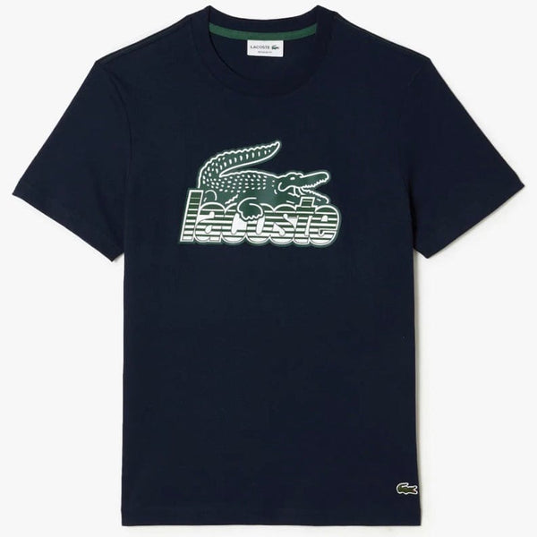 Lacoste Cotton Jersey Print T Shirt (Navy Blue) TH5070-51
