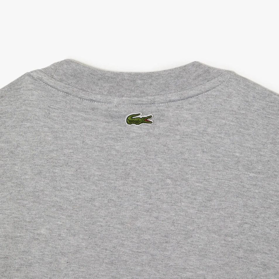 Lacoste Loose Fit Large Crocodile Organic Cotton T Shirt (Grey Chine) TH0062-51