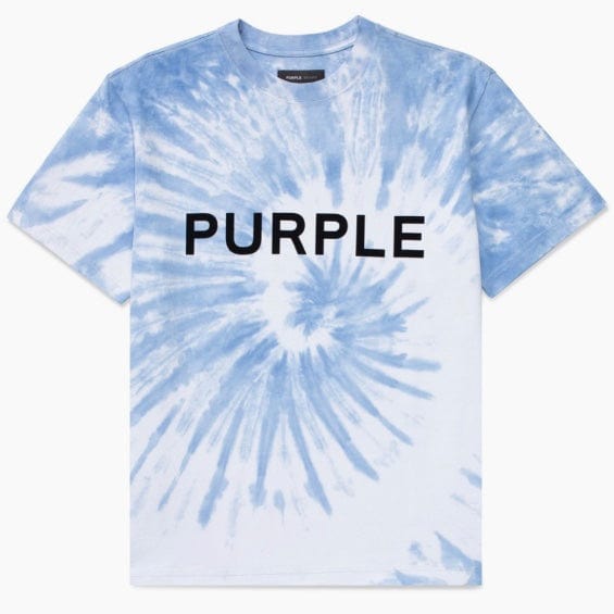 Purple Brand Core Tie Dyed Placid Blue Heavy Jersey SS Tee (Placid Blue)