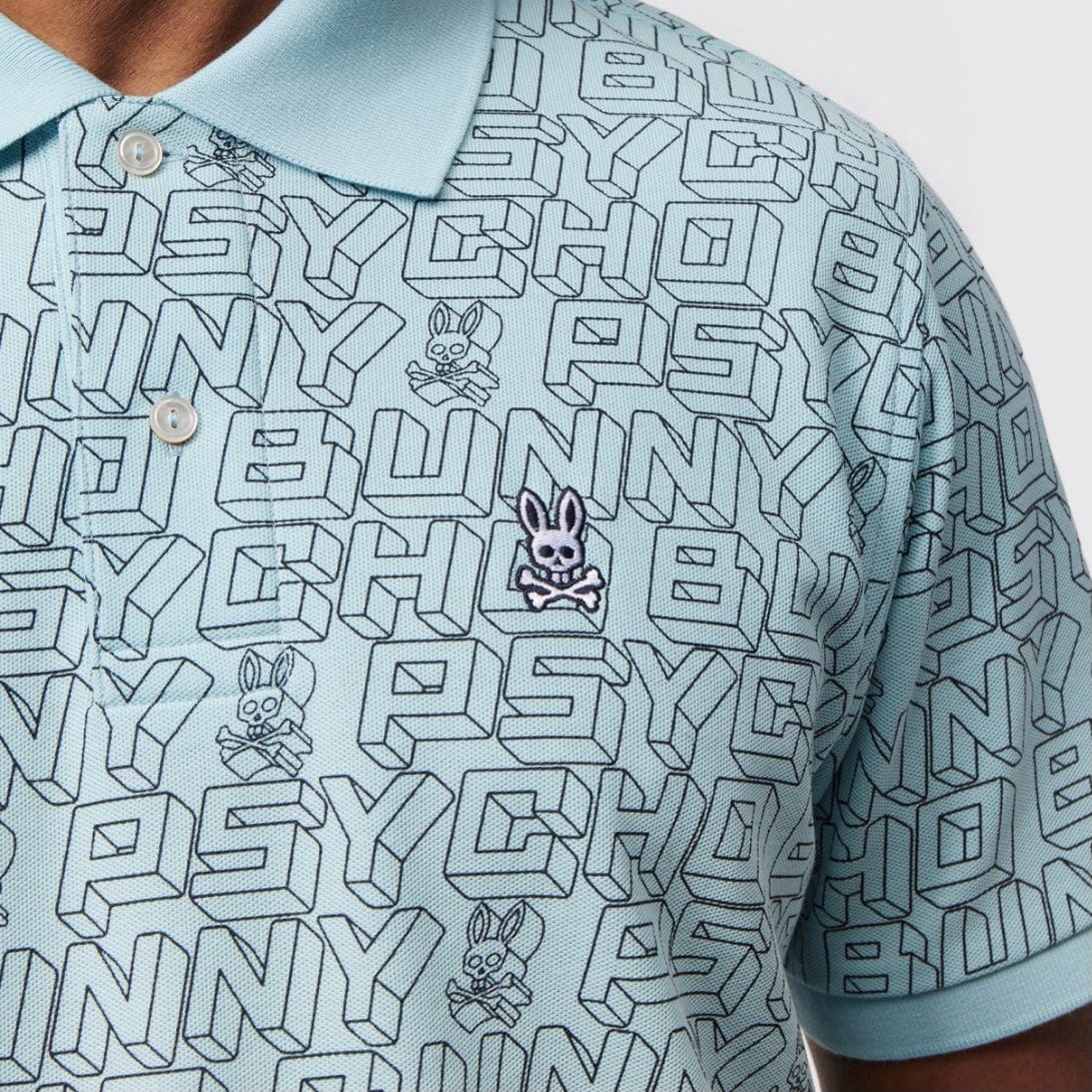 Psycho Bunny Dayton Fashion Jacquard Polo (Seafoam) B6K219Y1PC