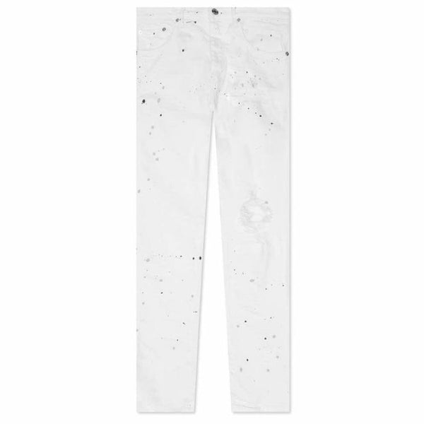Purple Brand Paint Blowout Optic White Jean (White) P001-OWPB122
