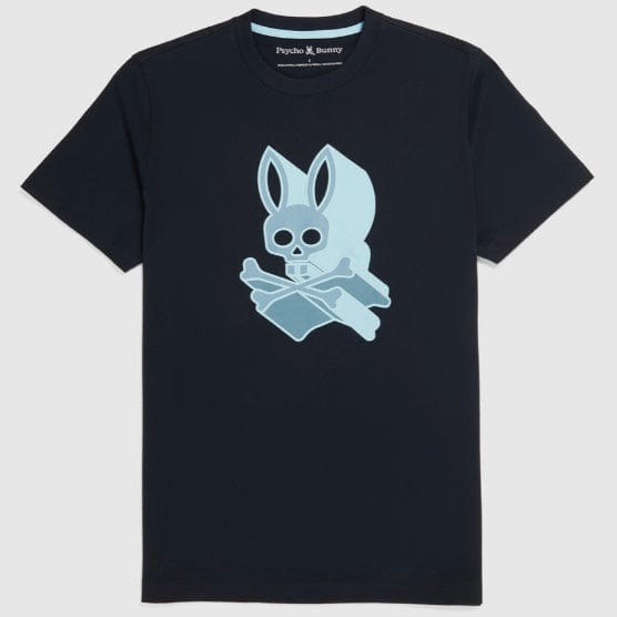 Psycho Bunny Dayton Graphic Tee (Navy) B6U232Y1PC