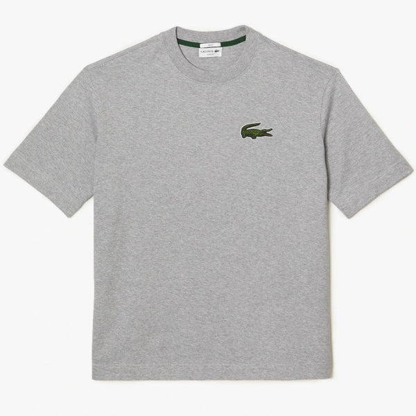 Lacoste Loose Fit Large Crocodile Organic Cotton T Shirt (Grey Chine) TH0062-51