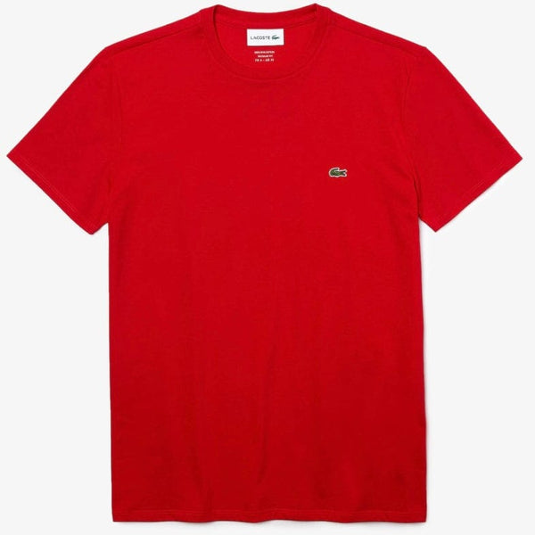 Lacoste Crew Neck Pima Cotton Jersey T Shirt (Red) TH6709-51
