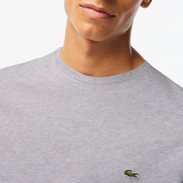 Lacoste Crew Neck Pima Cotton Jersey T Shirt (Grey Chine) TH6709-51